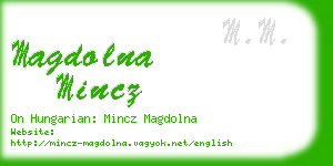 magdolna mincz business card